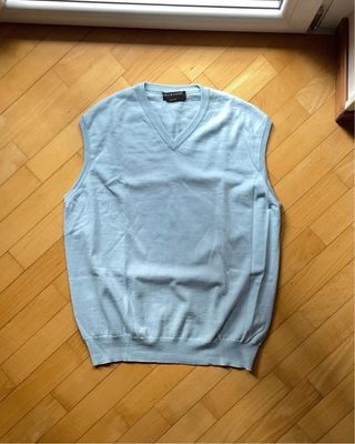 Gilet lana azzurrino vintage Bramante