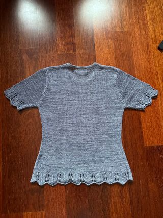 Top Punto Cortefiel Talla M Azul Knit Mujer