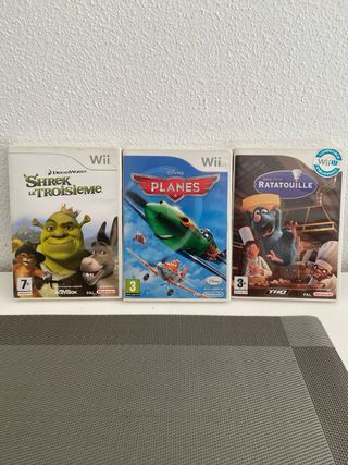 Pack 3 Juegos Wii: Shrek, Planes, Ratatouille
