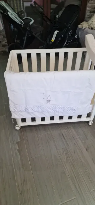 Colchón cuna 90x50 Sábanas y colcha