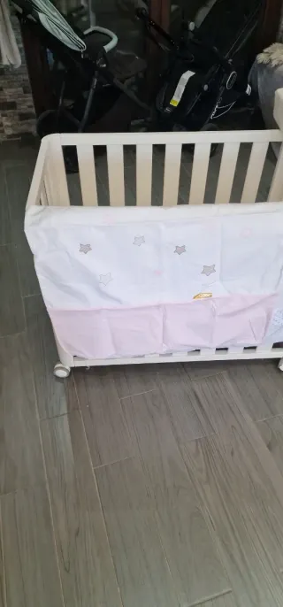 Colchón cuna 90x50 Sábanas y colcha