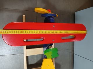 Aereo a Dondolo in Legno Biplano per Bambini