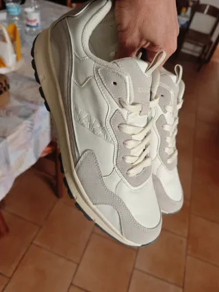 Napapijri Sneakers Uomo 45 Beige/Bianco Nuove