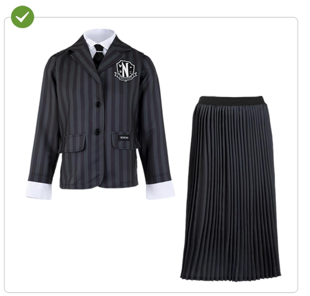 Disfraz Wednesday Addams Talla XL