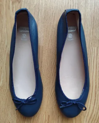 Manoletinas mujer azul