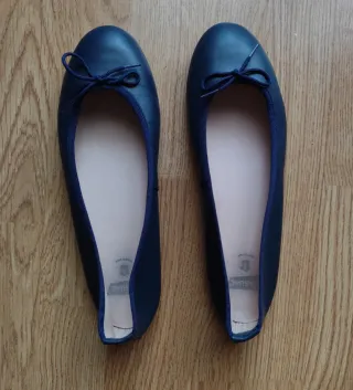 Manoletinas mujer azul