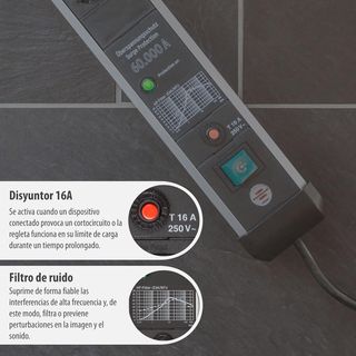 Cable alargador Brennenstuhl Premium de 6 enchufes