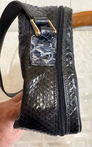 Borsa Annabella vintage in pelle nera