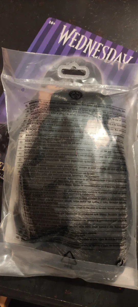 Peluca Wednesday Addams Trenzas Negra