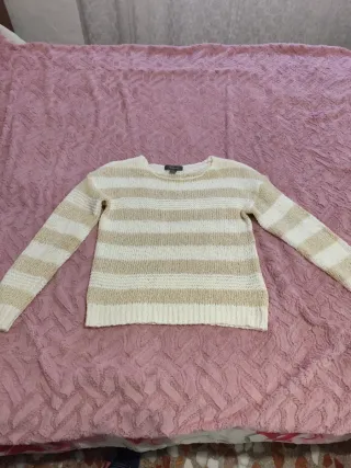Jersey de rayas Primark beige y blanco