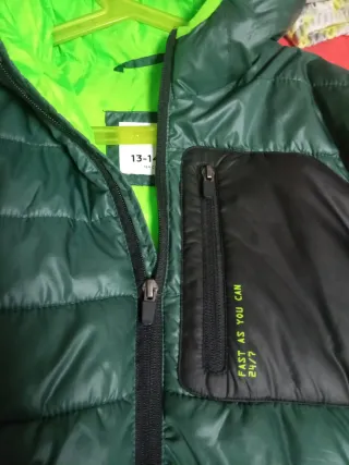 Cazadora verde niño reversible