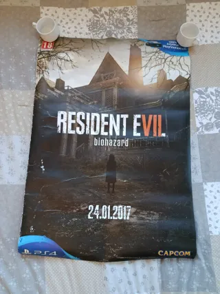 Póster Resident Evil 7 Biohazard PS4 Plastificado