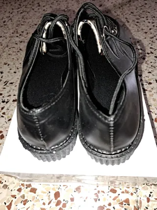 NUEVOS!! Zapatos negros con estampado de leopardo