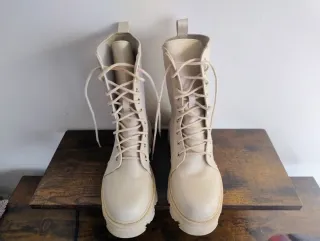 Botas Combat Beige Talla 36