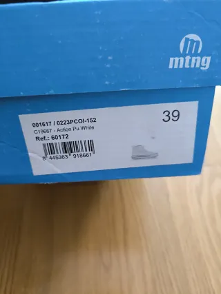 Zapatillas polipiel Mustang Blancas Altas