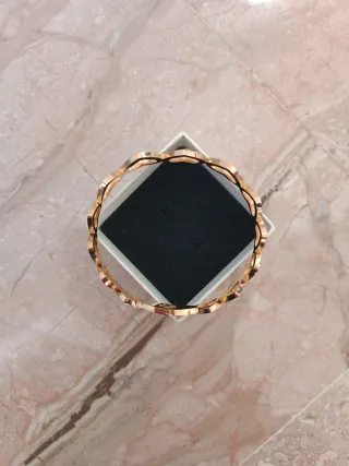 Pulsera Corazones Acero Inoxidable Baño Oro