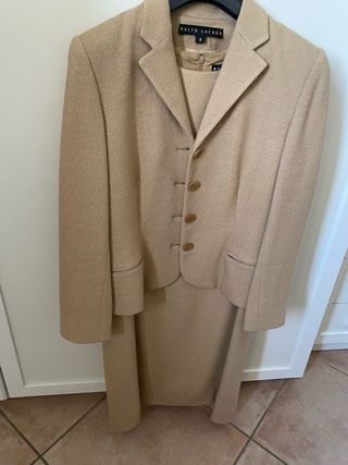 Completo Ralph Lauren giacca e gonna beige