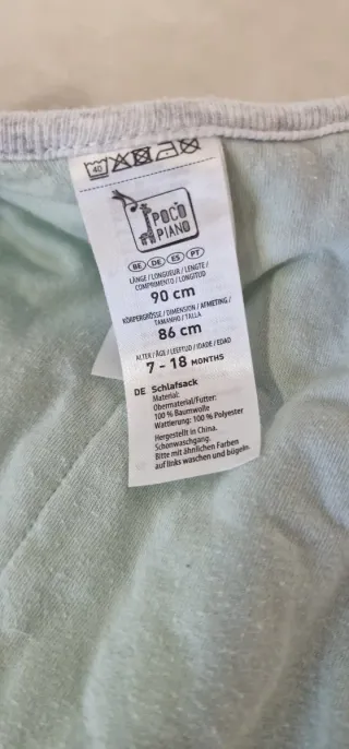 Saco dormir bebé 86-90 cm oso 7-18 meses