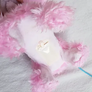 Mascota perrita caniche peluche rosa interactiva