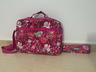 Bolso Gabol Multicolor y Rosa y estuche a juego