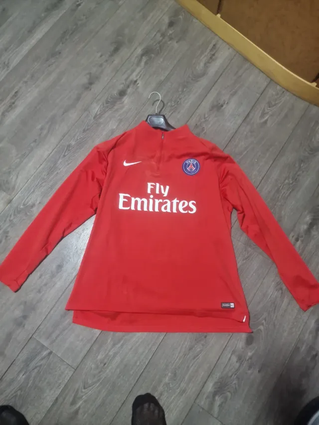 Sudadera PSG Nike Roja Media Cremallera