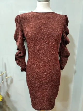 Vestido fiesta brillo talla única