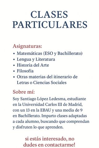 Clases Particulares - ESO y Bachillerato