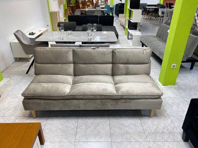 Sofá Cama Click Clack Gris 3 Plazas