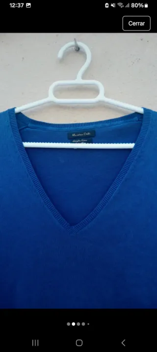 Jersey Massimo Dutti Azul Talla XL