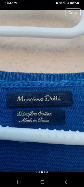 Jersey Massimo Dutti Azul Talla XL