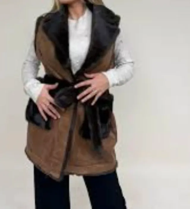 Chaleco reversible piel sintética
