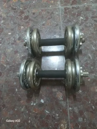 Mancuernas ajustables discos metálicos