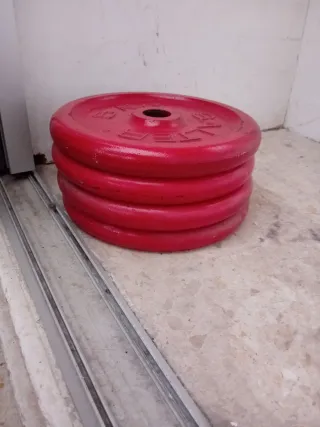 4 Pesas Salter 5kg Rojas