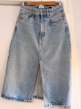 falda midi vaquera
