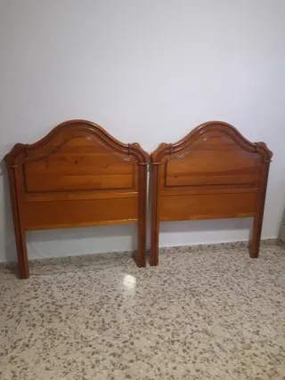Dos cabeceros de madera 90 cm