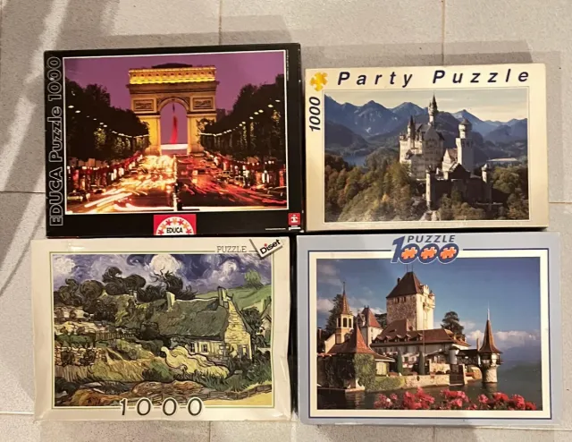Lote 4 Puzzles 1000 Piezas