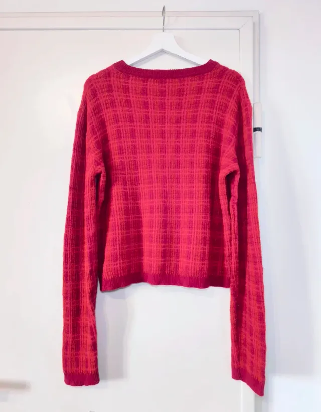 Jersey C&A cuadros rojo talla M