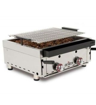 Barbacoa A Gas Piedra Volcánica ARILEX Con Parrill