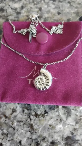 Collar, pendientes y pulsera de acero