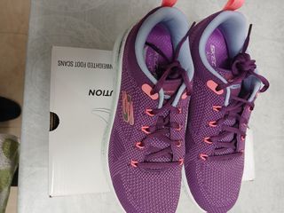 Zapatillas Skechers Mujer Moradas Nuevas