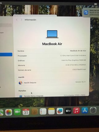 MacBook Air M1 13 Plata