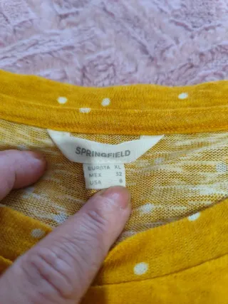 Jersey Springfield Mujer Amarillo Lunares