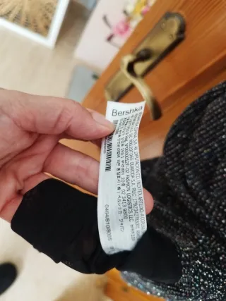 Vestido fiesta negro plateado