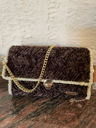 Borsetta Marrone Handmade Tessuto Morbido