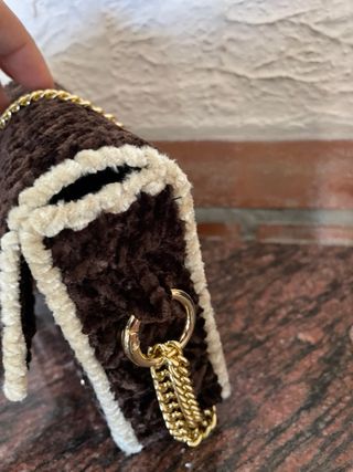 Borsetta Marrone Handmade Tessuto Morbido