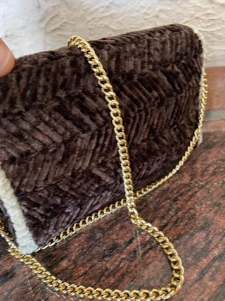 Borsetta Marrone Handmade Tessuto Morbido