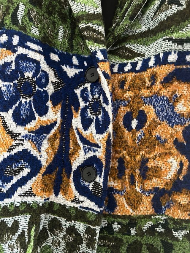 Abrigo Zara Multicolor Patchwork