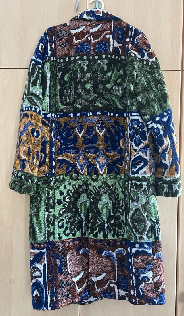 Abrigo Zara Multicolor Patchwork