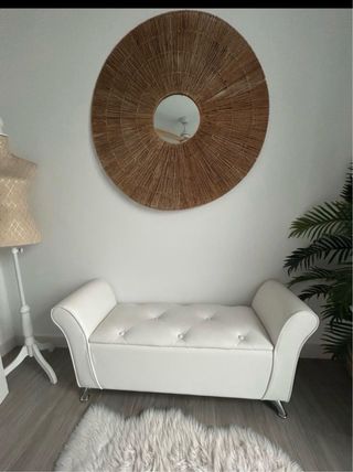 Descalzadora capitoné polipiel blanca