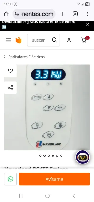 Emisor Térmico, Haverland RC4TT Emisor Térmico 500